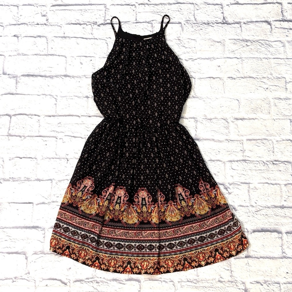 Francesca’s Collections Mi Ami Black Chiffon Sleeveless Mini Dress Size XS NWT